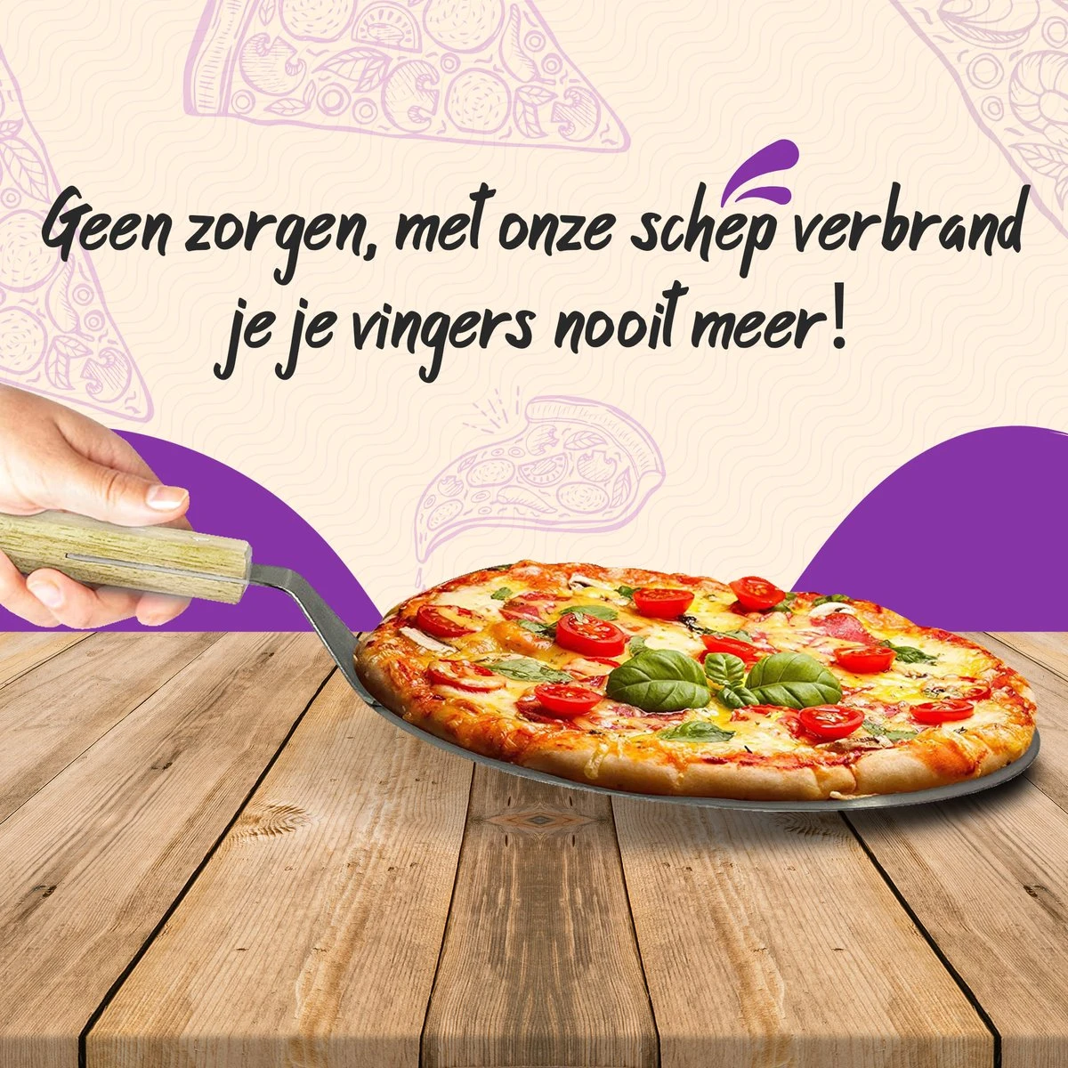 Nowad Pizzaschep RVS Rond Voor BBQ En Oven - 30,5 Cm - Pizzaspatel - Taartschep - Houten Handvat - Ophangbaar - Rond - Vaatwasbestendig - Keukenaccessoires 6 Nowad Pizzaschep RVS Rond Voor BBQ En Oven - 30,5 Cm - Pizzaspatel - Taartschep - Houten Handvat - Ophangbaar - Rond - Vaatwasbestendig - Keukenaccessoires - Afbeelding 6