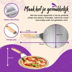 Nowad Pizzaschep RVS Rond Voor BBQ En Oven - 30,5 Cm - Pizzaspatel - Taartschep - Houten Handvat - Ophangbaar - Rond - Vaatwasbestendig - Keukenaccessoires 23 Nowad Pizzaschep RVS Rond Voor BBQ En Oven - 30,5 Cm - Pizzaspatel - Taartschep - Houten Handvat - Ophangbaar - Rond - Vaatwasbestendig - Keukenaccessoires -Barbecues Verkoopwinkel 1200x1200 602