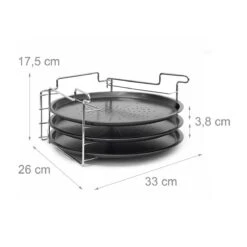 Relaxdays 3 Pizaplaten Met Pizzarek, Pizza Bakplaat Rond 33 Cm, Pizzaplaat 3stuk -Barbecues Verkoopwinkel 1200x1200 661