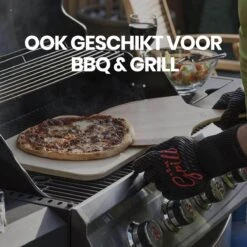 Buxibo 2in1 Pizzasteen - Voor BBQ & Oven - Inclusief Serveer Plank - Pizzabord/Pizzaplank - 30.5 X 38.1 X 1.4 Cm -Barbecues Verkoopwinkel 1200x1200 666