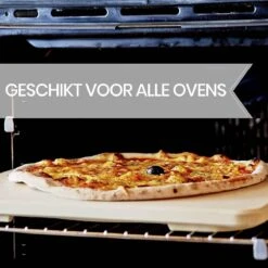 Buxibo 2in1 Pizzasteen - Voor BBQ & Oven - Inclusief Serveer Plank - Pizzabord/Pizzaplank - 30.5 X 38.1 X 1.4 Cm -Barbecues Verkoopwinkel 1200x1200 667