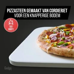 Gadgy Pizzasteen Met Pizzaschep – Cordieriet Voor Knapperige Pizzabodem – Pizzasteen Voor BBQ, Oven Of Kamado - Pizzaspatel - Pizza Set -Barbecues Verkoopwinkel 1200x1200 720