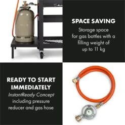 Klarstein Kingsville Double Barbecue - Houtskool- En Gasbarbecue - Smoker BBQ - Inclusief Deksels En Thermometer - Met 2 Roosters - Zwart -Barbecues Verkoopwinkel 1200x1200 79