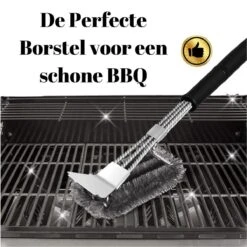 Gohh BBQ Borstel Met Schraper - Schoonmaakborstel - Barbecue Krabber Met Handige Bewaarzak 2 In 1 -Barbecues Verkoopwinkel 1200x1200 826