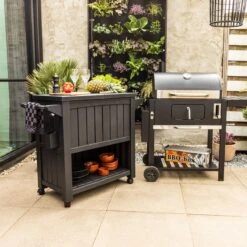 BluMill BBQ Tafel - Inclusief Koelvak 80 Liter - Op Wieltjes - Met Flessenopener - 102 X 46 X 86,5 Cm -Barbecues Verkoopwinkel 1200x1200 850