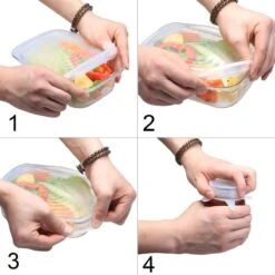 Merkloos Siliconen Deksels – Vershoud Deksels - Flexibel En Rekbaar - Herbruikbare Deksels - Wit - 6 Stuks -Barbecues Verkoopwinkel 1200x1200 881