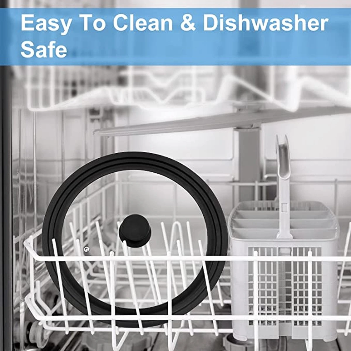 IBright Universele Glazen Deksel Met Siliconen Rand - Voor Pannen Van Ø16 Cm Tot 20 Cm 7 IBright Universele Glazen Deksel Met Siliconen Rand - Voor Pannen Van Ø16 Cm Tot 20 Cm - Afbeelding 7