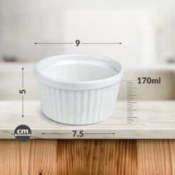 Chefarone Mini Ronde Ovenschalen - Mini Vormpjes Set Van 10 - Bakvormen Keramiek 200 ML - Crème Brulée Schaaltje - Wit -Barbecues Verkoopwinkel 1200x1200 916