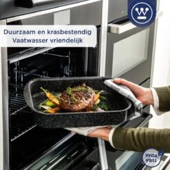 Westinghouse Ovenschaal Braadslede - Ø 25 Cm - Zwart Marmer - Kerstdiner -Barbecues Verkoopwinkel 1200x1200 944
