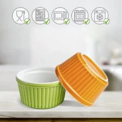Chefarone Mini Ronde Ovenschalen - Mini Vormpjes Set Van 10 - Bakvormen Keramiek 200 ML - Crème Brulée Schaaltje - Multicolor -Barbecues Verkoopwinkel 1200x1200 954