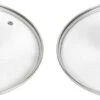 2x Stuks Universele Kleine Glazen Pannendeksels Voor Pannen 16 Cm - Kookpannen Accessoires
