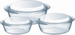 Pyrex Optimum Ovenschalenset 1,4 L - 2,1 L - 3 L - 21 X 18 X 8 Cm - 24 X 20 X 10 Cm - 27 X 23 X 11 Cm -Barbecues Verkoopwinkel 1200x569