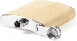 Merkloos Heupfles - Zakflacon - Heupflacon - Drinkflacon - Whiskey - Likeur - Wodka - Rum - RVS - Bamboe - 200 Ml - Beige -Barbecues Verkoopwinkel 1200x647 1