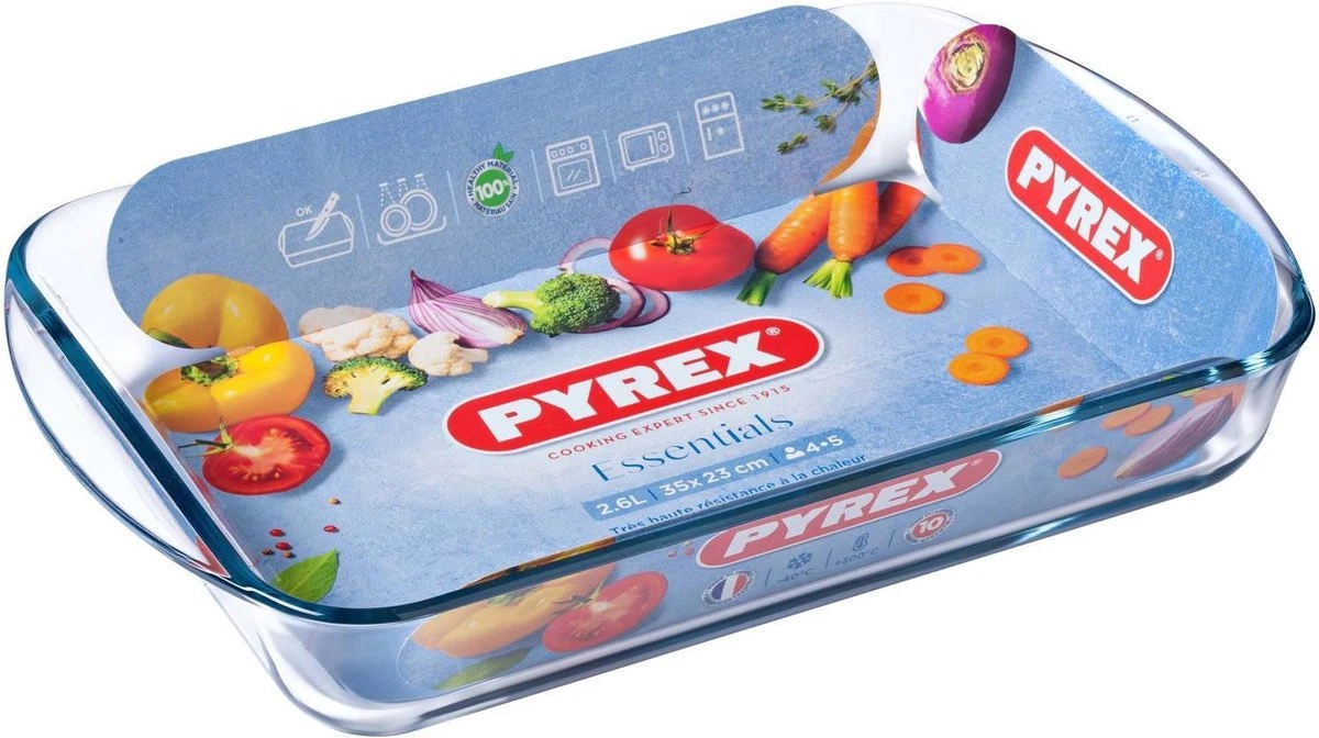 Pyrex Essentials Ovenschaal - 35 X 23 X 5 Cm - 2,6 L 13 Pyrex Essentials Ovenschaal - 35 X 23 X 5 Cm - 2,6 L - Afbeelding 13