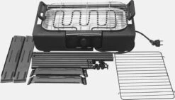 Royalty Line Elektrische Barbecue - Indoor En Outdoor BBQ - Tafelgrill - Elektrische Grill - Grill Oppervlak 40x24 Cm - 2000W - Met Stand - Zwart -Barbecues Verkoopwinkel 1200x686