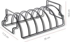 PROKING Sparerib Barbecue Rek – BBQ Accessoires – Inclusief Sparerib Recept – Anti-aanbak Lag – 35 X 19.5 X 11.5 CM -Barbecues Verkoopwinkel 1200x725
