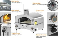 Bighorn Outdoor Edelstaal Gas Pizza Oven - Draagbare Gas Barbecue - Edelstaal -Model SRGG20001 -Barbecues Verkoopwinkel 1200x787 1