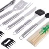 BBQ Accesoires Set Gereedschap Tang Borstel Barbecue Kookgerei - 10 Delig