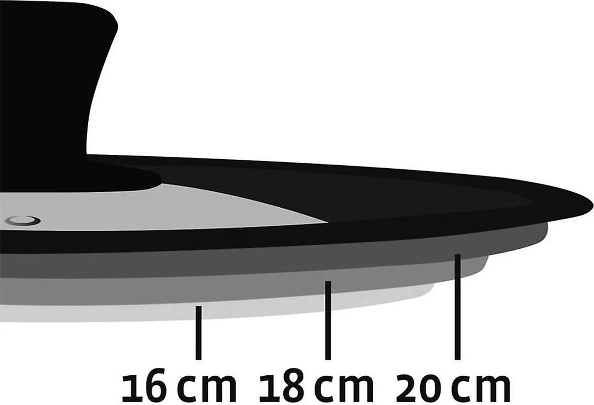 IBright Universele Glazen Deksel Met Siliconen Rand - Voor Pannen Van Ø16 Cm Tot 20 Cm 3 IBright Universele Glazen Deksel Met Siliconen Rand - Voor Pannen Van Ø16 Cm Tot 20 Cm - Afbeelding 3