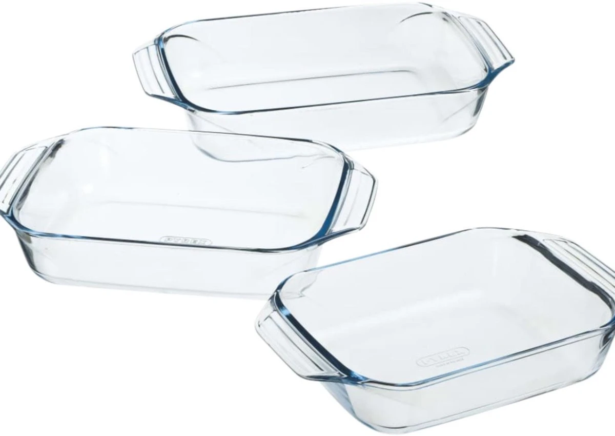 Pyrex Optimum Ovenschalenset 2,1 L - 2,9 L - 3,8 L - 31 X 20 X 6 Cm - 35 X 32 X 6 Cm - 39 X 28 X 7 Cm 8 Pyrex Optimum Ovenschalenset 2,1 L - 2,9 L - 3,8 L - 31 X 20 X 6 Cm - 35 X 32 X 6 Cm - 39 X 28 X 7 Cm - Afbeelding 8