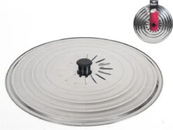 Gerimport Spat-/pannendeksel 36 Cm Rvs Zilver
