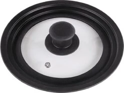 IBright Universele Glazen Deksel Met Siliconen Rand - Voor Pannen Van Ø16 Cm Tot 20 Cm