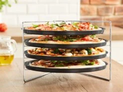 Pizza - Pizzarek - Pizza Oven - Zenker - Pizzabakset - 5 Delige Set Voor 4 Pizza's - Ø 28,5 Cm - Antiaanbaklaag Van ILAG® - Pizzaplaat - Pizza -Barbecues Verkoopwinkel 1200x900 42