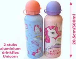 Drinkfles 2 Stuks Unicorn | Drinkflessen Eenhoorn Aluminium Kinderen | 500ml DB02 -Barbecues Verkoopwinkel 1200x939 1