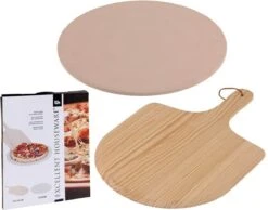 Merkloos Excellent Houseware Pizza-baksteen - Met Pizza-schep