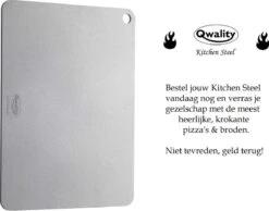 Pizzasteen Van Staal – Pizza Steen - Pizza En Brood Bakken - 40 X 30 X 0,6 Cm - Cadeau Voor Man - Kitchen Steel By Qwality -Barbecues Verkoopwinkel 1200x944 3