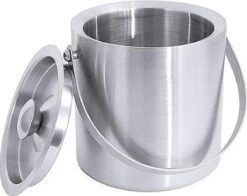 Merkloos Ijsemmer Dubbelwandig Met Deksel Rvs | Dubbelwandig | Inhoud: 1,75 L | Ø Buiten: 15cm | H: 15cm