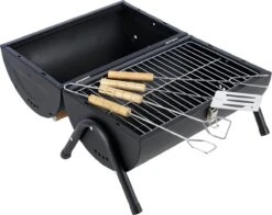 MaxxGarden BBQ - Houtskool Barbecue - Smoker Barbecue - Grilloppervlak (LxB) 38 X 52 Cm - Met Dubbel Grill Vlak - Zwart -Barbecues Verkoopwinkel 1200x954