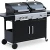 Alice's Garden Houtskool Barbecue - Grilloppervlak (LxB) 41 X 44 Cm - Gas En Houtskool - 3 Branders - Marsac Zwart