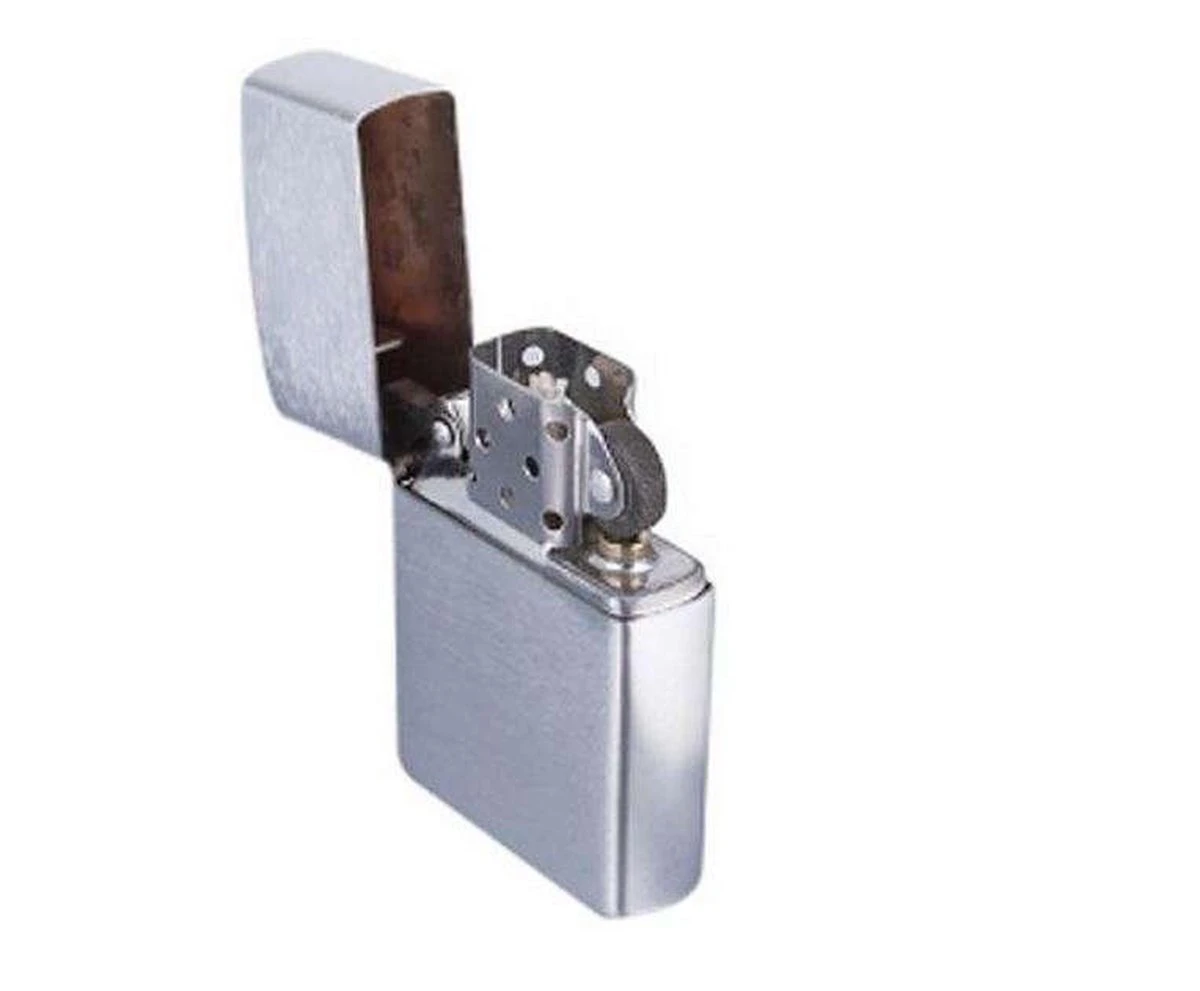 Angel Benzine Aansteker - Windbestendig - Zilver 2 Angel Benzine Aansteker - Windbestendig - Zilver - Afbeelding 2