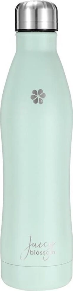 Juicy Blossom Drinkfles - 500ml - Roestvrij Staal - Stainless Steel Bottle - Waterfles - Drinkfles - Thermosfles (Muntgrijs) -Barbecues Verkoopwinkel 302x1200