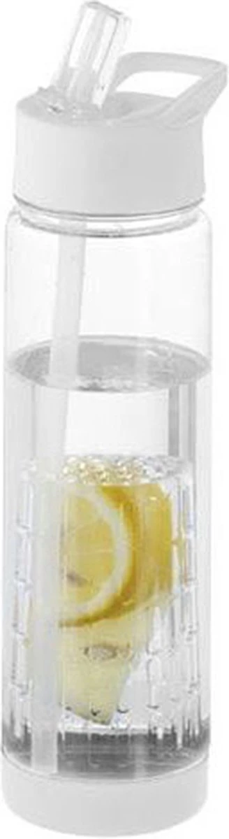 Waterfles Met Rietje - Fruit Filter - Tritan Drinkfles - Volwassenen - Wit - Kerstcadeau 7 Waterfles Met Rietje - Fruit Filter - Tritan Drinkfles - Volwassenen - Wit - Kerstcadeau - Afbeelding 7