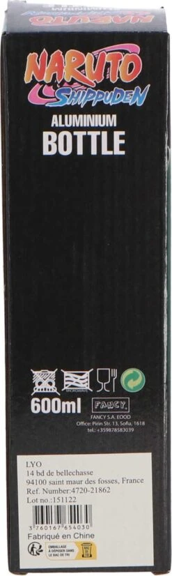 Drinkfles Naruto -Team-Aluminium-600ML -Barbecues Verkoopwinkel 359x1200 4