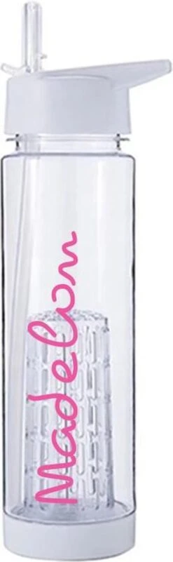 Merkloos Lacardia Waterfles Met Naam - 700 Ml - Fruit Filter- Transparant
