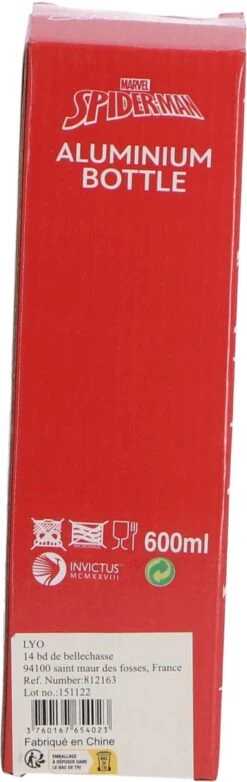 Drinkfles Spiderman-Aluminium-600ML -Barbecues Verkoopwinkel 379x1200 2