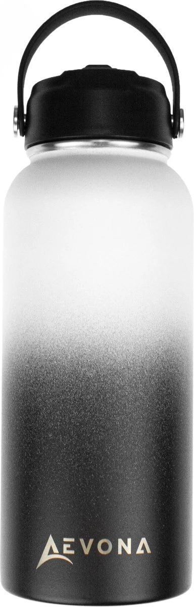 Aevona Waterfles Met Rietje - Thermosfles - Incl 2 Doppen - RVS - 1 Liter 7 Aevona Waterfles Met Rietje - Thermosfles - Incl 2 Doppen - RVS - 1 Liter - Afbeelding 7