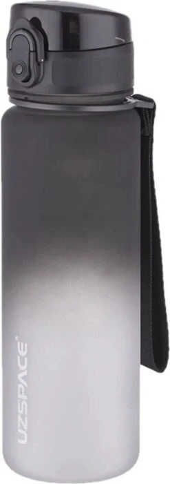 Sport & Outdoor Drinkfles, Waterfles, Sportfles, 500 Ml, Zwart/Wit (Nieuwe Editie), Tritan, BPA-vrij, Gym, Loop, Wandel, Yoga, Tennis, Voetbal, Gift, Cadeau, Miracle Shop