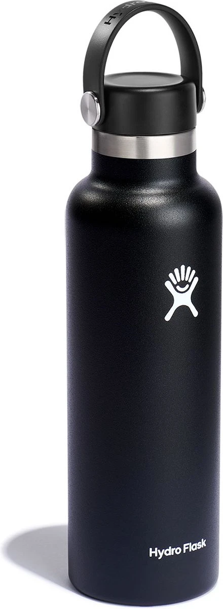 Hydro Flask Standard Mouth Flex Cap Drinkfles (621 Ml) - Zwart 2 Hydro Flask Standard Mouth Flex Cap Drinkfles (621 Ml) - Zwart - Afbeelding 2