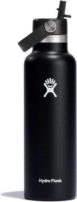 Hydro Flask Standard Mouth Flex Straw Cap Drinkfles (621 Ml) - Black