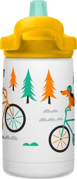 CamelBak Eddy+ Kids SST Vacuum Insulated - Isolatie Drinkfles - 350 Ml - Wit (Biking Dogs) -Barbecues Verkoopwinkel 518x1200 4