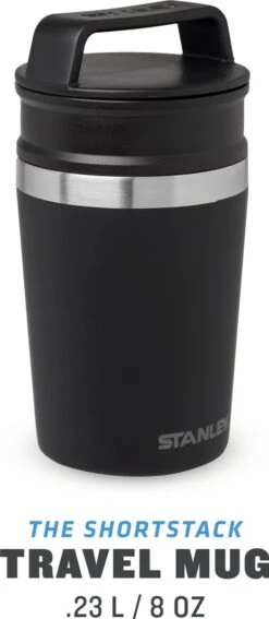 Stanley The Shortstack Travel Thermosbeker - 230 Ml - RVS/Mat Zwart -Barbecues Verkoopwinkel 523x1200