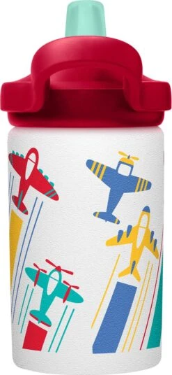 CamelBak Eddy+ Kids Single Wall SST - Drinkfles - 400 Ml - Wit (Airplanes) -Barbecues Verkoopwinkel 553x1200