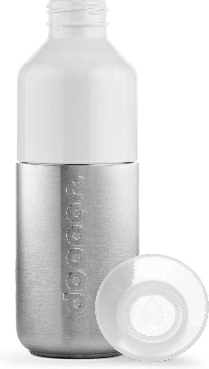 Dopper Steel Drinkfles - 350ml - Roestvrij Staal 2 Dopper Steel Drinkfles - 350ml - Roestvrij Staal - Afbeelding 2