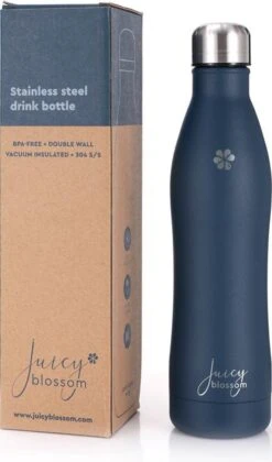Juicy Blossom Drinkfles - 500ml - Stainless Steel Bottle - Roestvrij Staal - Waterfles - Drinkbus - Thermosfles (Nachtblauw) -Barbecues Verkoopwinkel 706x1200 6