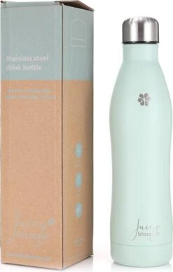 Juicy Blossom Drinkfles - 500ml - Roestvrij Staal - Stainless Steel Bottle - Waterfles - Drinkfles - Thermosfles (Muntgrijs) -Barbecues Verkoopwinkel 766x1200