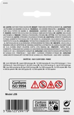 BIC J26 Maxi Vuursteen Flint Aanstekers - Diverse Kleuren - Pak Van 5 Gasaanstekers - Kindveilig -Barbecues Verkoopwinkel 770x1200